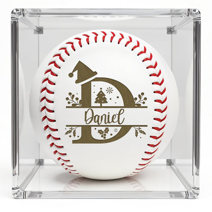 Personalized Baseball Ball with Custom Name - Christmas
