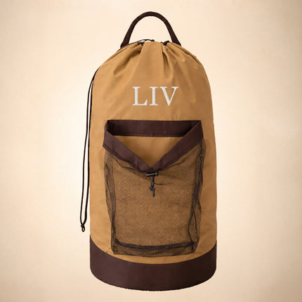 Personalized Black Laundry Bag – Embroidered Name