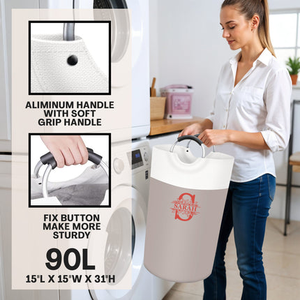 Personalized Laundry Basket with Handles with Name 90L