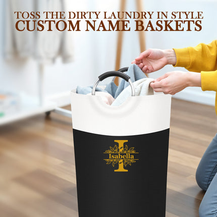 Personalized Laundry Basket with Handles with Name 90L