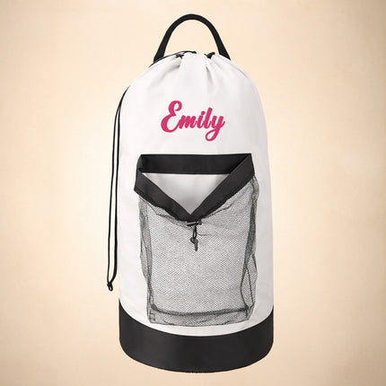 Monogram Laundry Bag Backpack – Personalized Laundry Backpack with Initials