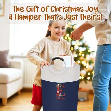 Kids Laundry Basket for Christmas - Navy