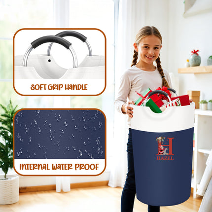 Kids Laundry Basket for Christmas - Navy