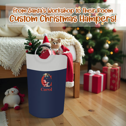 Kids Laundry Basket for Christmas - Navy