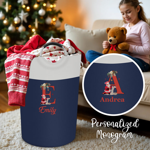 Kids Laundry Basket for Christmas - Navy
