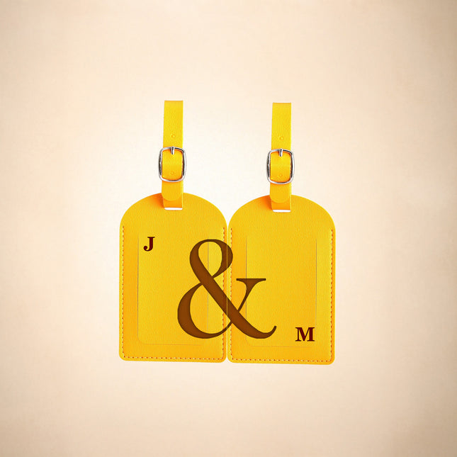 Personalized Luggage Tag for Suitcases Leather Bag Tags with Name