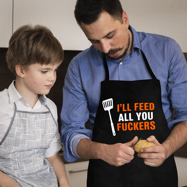 Personalized Men's Apron - Custom Cooking Apron