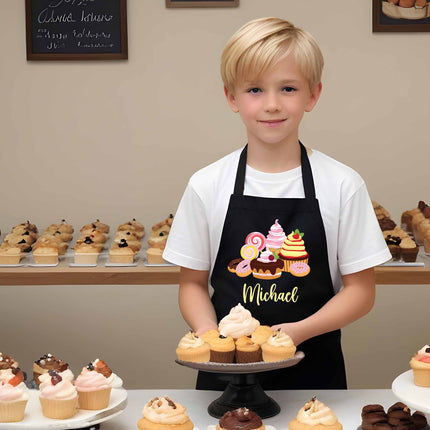 Personalized Kids Apron for Kitchen with Name - Dessert