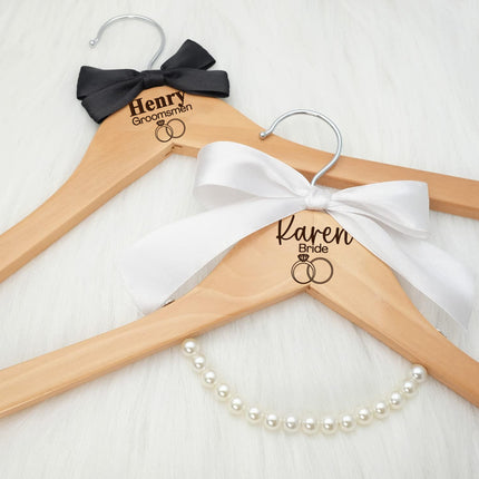 Personalized Bride & Groom Hangers - 2 Pack