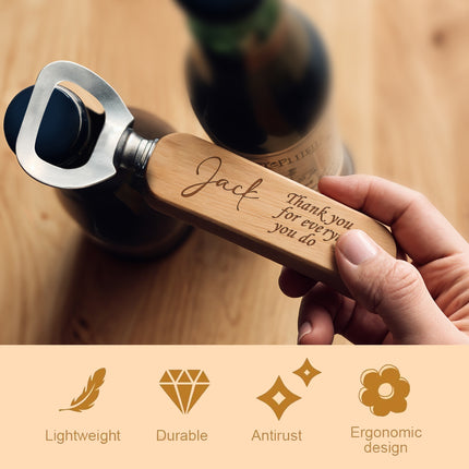 Personalized Bottle Opener Stainless Steel