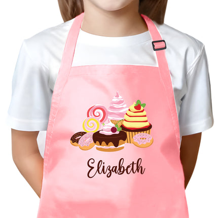 Personalized Kids Apron for Kitchen with Name - Dessert