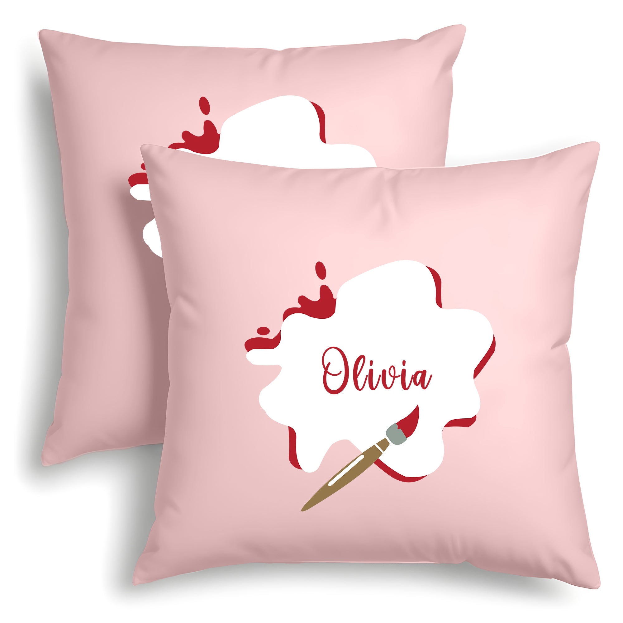 Custom Name Pillow Cover, Personalized Names Pillow case for Kids Toddler Room, Painting Customized Pillow Covers Kids Pillow Cover 18x18 Customized Throw Cushion Case Best Gifts for Boys & Girls