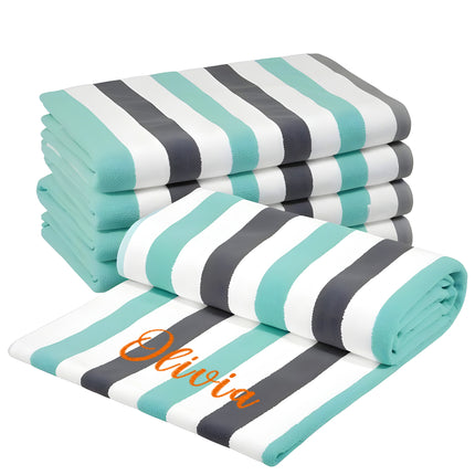 personalized beach towels with custom name custom beach towel for adults embroidered cotton beach towels quick dry pool towel blanket for adults extra large outdoor personalized towels blanket