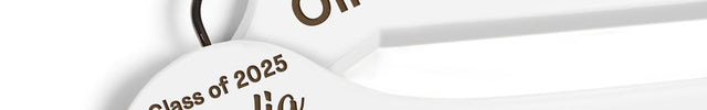 Custom White Hanger with Name for Graduation Outfit Dress Hangers - 2 Pack