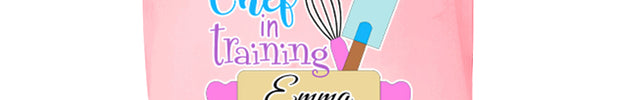 Personalized Pink Kids Apron Chef In Training