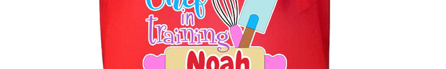 Personalized Red Kids Apron Chef In Training
