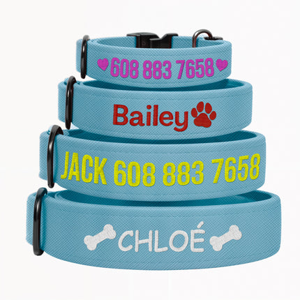 Dog Collars with Name and Phone Number Adjustable