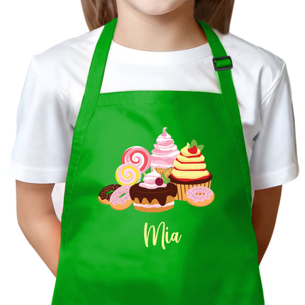 Personalized Kids Apron for Kitchen with Name - Dessert