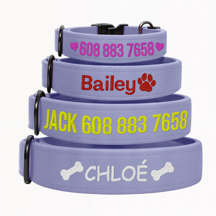 Dog Collars with Name and Phone Number Adjustable