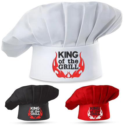 personalized custom name chef hat for father dad men, white