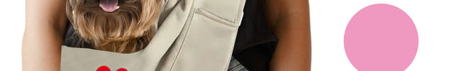 Personalized Beige Dog Sling Carrier
