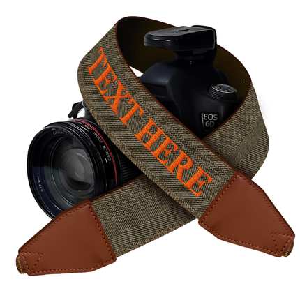 Custom Camera Strap, Embroidered Name Camera Strap - Royal Blue