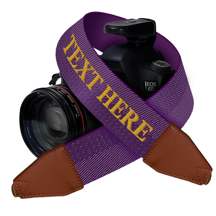 Custom Camera Strap, Embroidered Name Camera Strap - Royal Blue