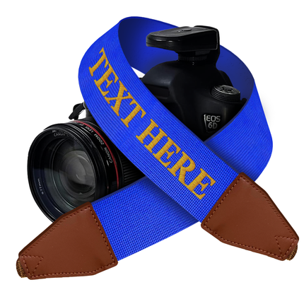 Custom Camera Strap, Embroidered Name Camera Strap - Purple