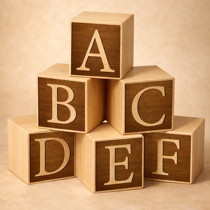 Custom Wood Name Blocks, Engraved Baby Name Sign