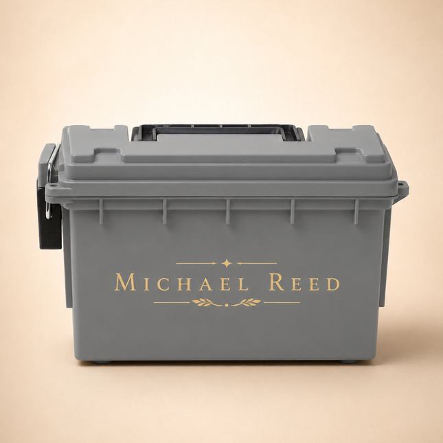 Personalized Ammo Box, Lockable Storage Box, Water and Dust Resistant