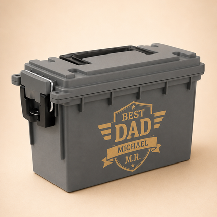 Personalized Ammo Box, Lockable Storage Box, Water and Dust Resistant