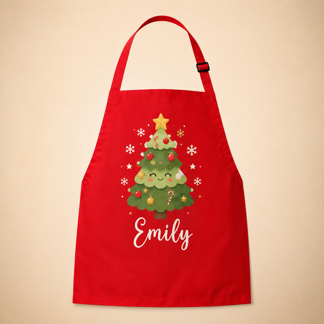 Personalized Christmas Kids Apron for Kitchen with Name