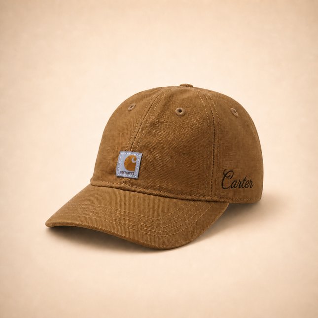 Personalized Carhartt Little Kid Baseball Hat with Embroidered Name – Adjustable Toddler Cap