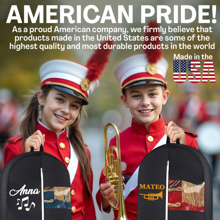 Personalized Garment bag for Hanging Clothes -Custom Name Marching Band