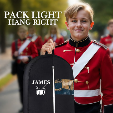 Personalized Garment bag for Hanging Clothes -Custom Name Marching Band