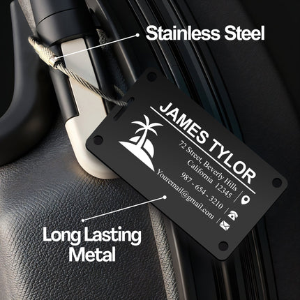 Personalized Luggage Tags for Suitcases - 4 Pack