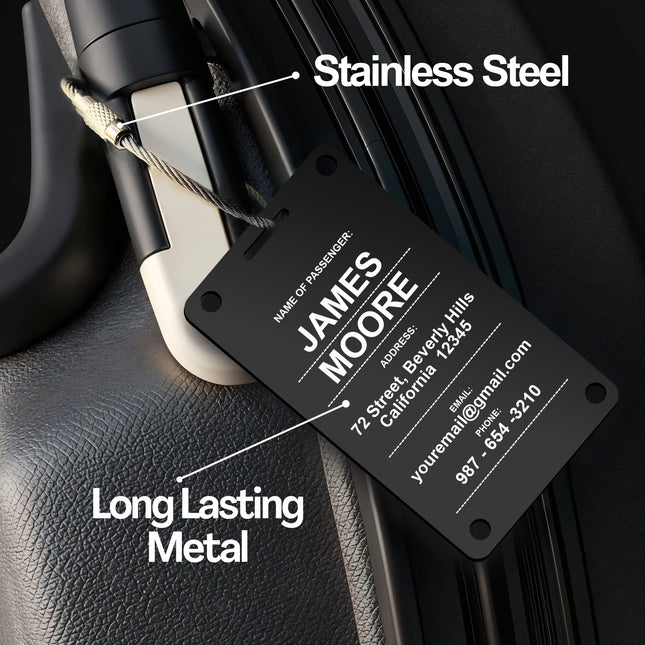 Personalized Luggage Tag for Suitcase 4 Pack