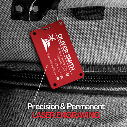 Personalized Luggage Tags for Suitcases - 4 Pack