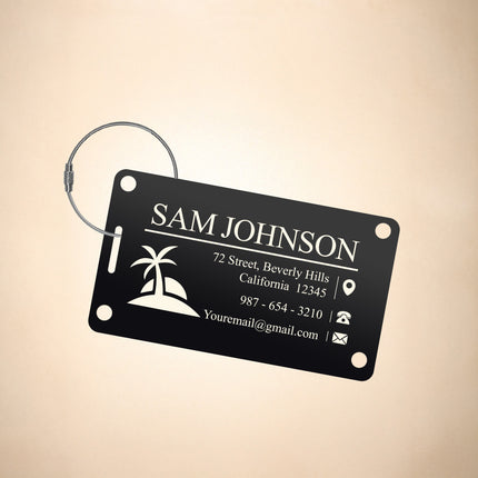 Personalized Metal Travel Luggage Tag