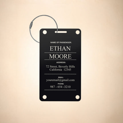 Personalized Luggage Tag for Suitcase 4 Pack
