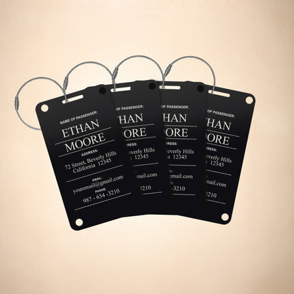 Personalized Luggage Tag for Suitcase 4 Pack