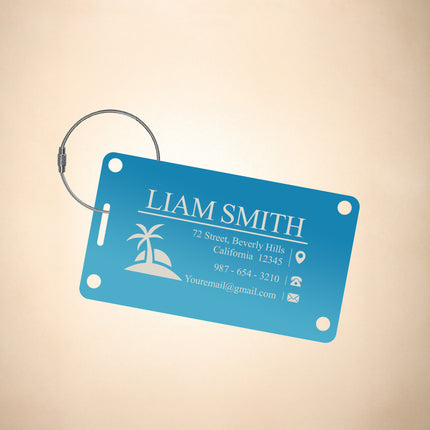 Personalized Metal Travel Luggage Tag