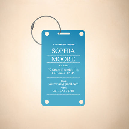 Personalized Luggage Tag for Suitcase 4 Pack