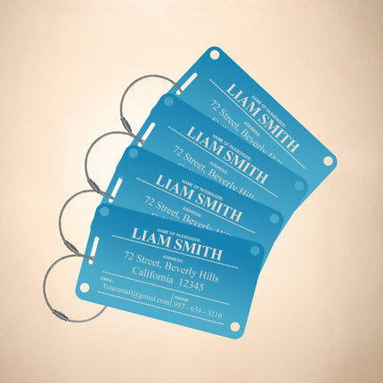 Personalized Luggage Tags for Suitcases - 4 Pack