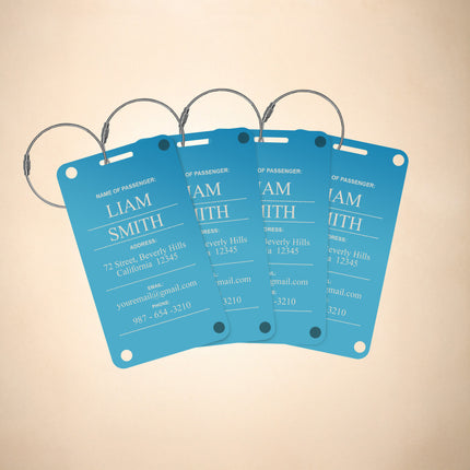 Personalized Luggage Tag for Suitcase 4 Pack