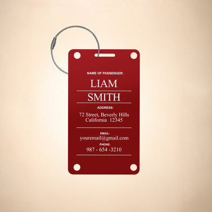 Personalized Luggage Tag for Suitcase 4 Pack