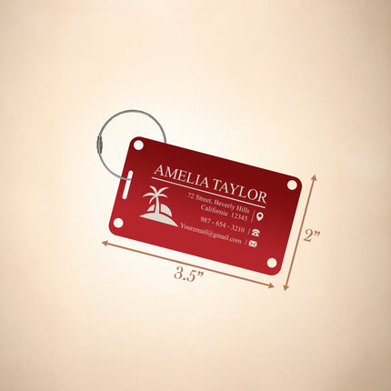 Personalized Metal Travel Luggage Tag