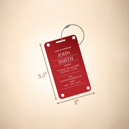Personalized Luggage Tag for Suitcase 4 Pack