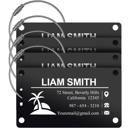 Personalized Luggage Tags for Suitcases - 4 Pack