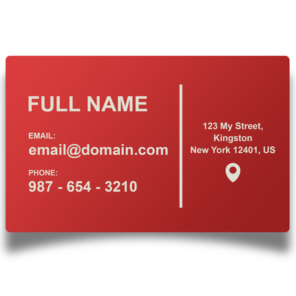 Personalized Metal Business Cards Engraved - 10 Pack, Black